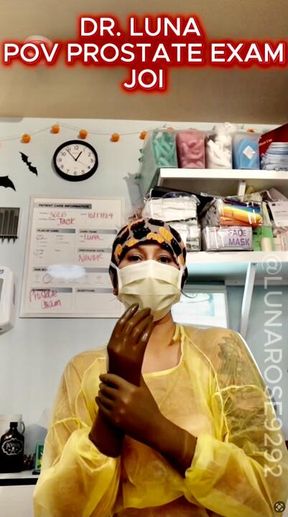 POV Dr Luna wearing nothing but her sheer yellow isolation gown, gloves up and perform a prostate exam (in many POVs) afterwards I want to help assist