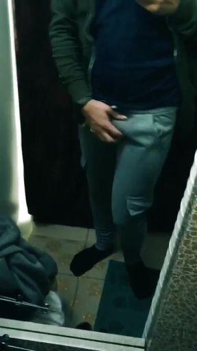 Gay teen boy changing pants nude in the shop   Clip 2