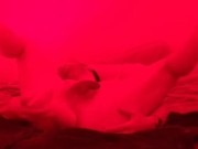 21 masturbating in my bed enjoying a huge dildo anal destruction