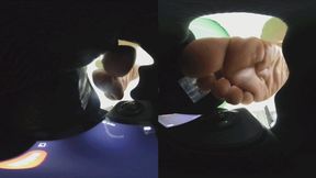 3DVR180 ANNA put the dwarf in her shoe and POV it over