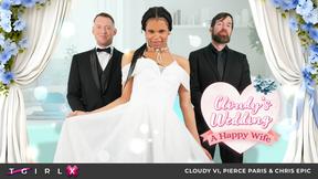 ”TGIRLS XXX - Cloudy Vi Gets Threesome On Wedding Day”