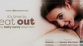 Odette C. - Curvy Stepmom Odette Gets Her Hairy Pussy And Big Ass Licked By Her Stepdaughter Sandy Morrison