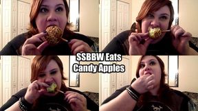 SSBBW Eats Candy Apples