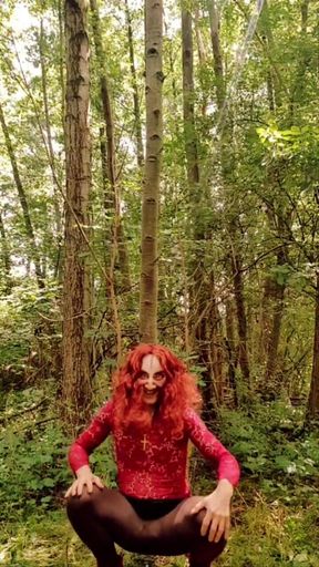 Demon bitch loves hardcore erotic action in the woods