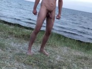 Nude beach pissing 2