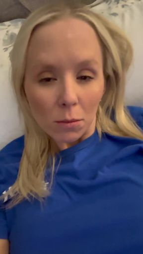 Amateur GF sits cute with big tits