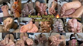 Reverse Footjob Compilation!