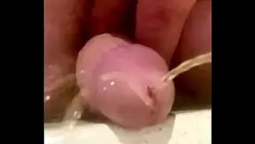 Close–Up Piss Action With Small Cock In Amateur Gay Fun