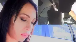 Gorgeously seductive Daniela pumping the car pedals for you