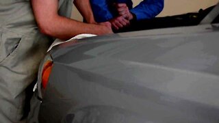 Mechanic Fucked Raw after Catching Client Jerking Off!