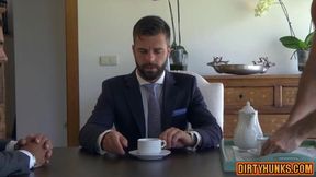 Muscle gay trio-some With fluid blast