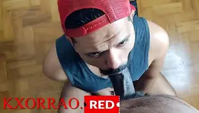 Taste of Pirocona: Black Cock Deepthroat In Amateur Gay Bliss