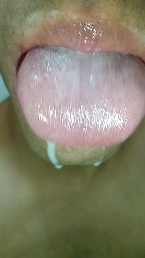 I Love Cum in My Mouth, Tongue Long Tongue, Kiss, Six Pack, Fitness Gym, Submissive, Women's Lingerie