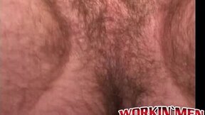 Inked mature dude sucks meat & masturbates