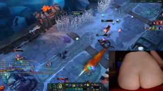 Stimulation in ass and pussy while playing League of Legends #14 Luna