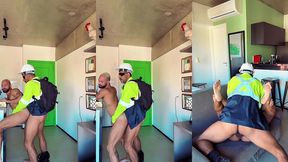 mestre da obra foi aliviar no cu do bombado da academia