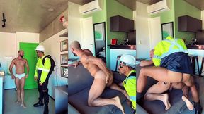 mestre da obra foi aliviar no cu do bombado da academia