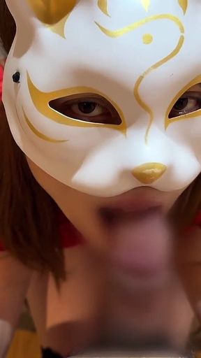 A Married Woman Giving a Blowjob and Handjob in Chinese Clothes