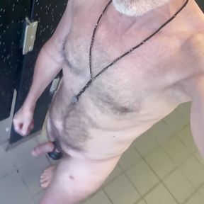 Cruising naked in the public men&#039;s room