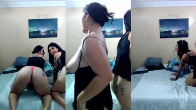 My friend came to see movies, we ended up very horny dancing naked