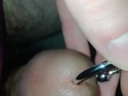 I put a penis ring in the urethra.