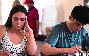 Emma Starletto is just a teacher but pizza guy came and delivered his cum