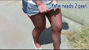 Katie female pee desperation &amp_ pants wetting