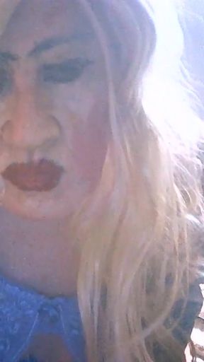 Thrilling moment from &quot;Sarah wanks her disgusting cock , she  just wants a guy, any guy, to suck it, before fucking her up&quot;