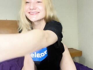 Cute golden-haired banging hard moist cunt and anal opening, sexy double penetration and orgasming.