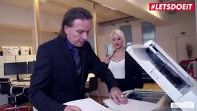 Celina Davis' Hardcore Bathroom Encounter with Her Boss - Big Tits and Rough Sex