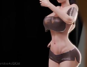 Threesome Photoshoot with a Stunning 3D Cartoon Babe