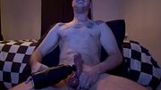 Vibrating the cum out of my cock with a gun massager