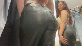 my ass in leather pants