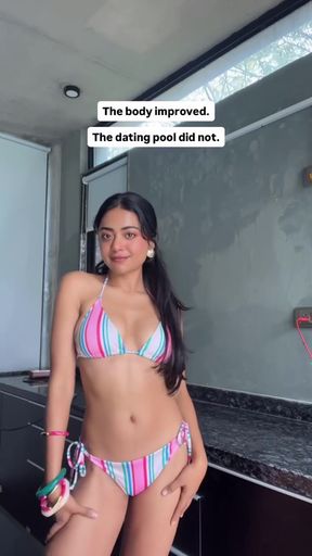 Indian beauty in a bikini shows off her sexy body