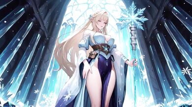 Ice Queen Gaze Chokes Blonde Nymph in Crystal Hall