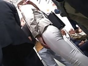 censored asian used on train (tight jeans blowjob facial)