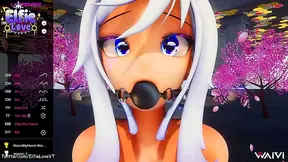 VTuber Elfie Pleasured with Dual Penetration Sensual Squirts in Immersive Hentai VR
