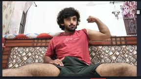 Desi indian gym boy showing his big ass and cock midnight hard cumming