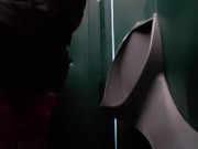 Porta Potty Urinal Piss Wearing My Rainbow Gloves!