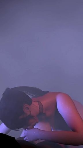 Beauty Bigtits in the Cloud - 3D Animation