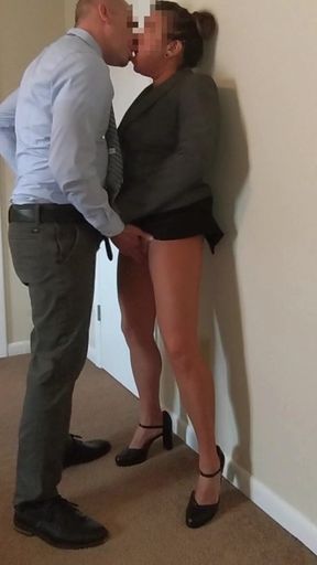 I've Been Wanting This for a Long Time - Cheating Coworkers Finally Hook up in Back Office