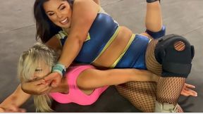 Brunette BBW vs blonde