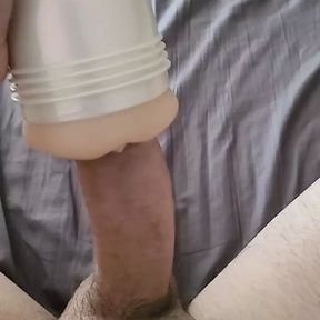 Big thick cock using all fleshlight&#039;s stroke