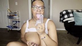 DILDO SUCKING and TIT FUCKING for your PLEASURE