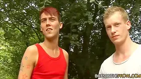 Mark Lloyd In Has Outdoor Cock Sucking Action With His Friends