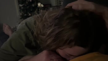MrThighTat's Stepdaughter Ella Treats His Cock to Sizzling Blowjob