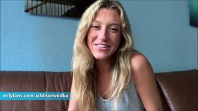 Hot blonde bestie deepthroats your pain away addiction cumshot