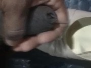 Spilling cum on grils shoe