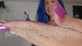 720P JOI From A Giantess Before and After She Eats You