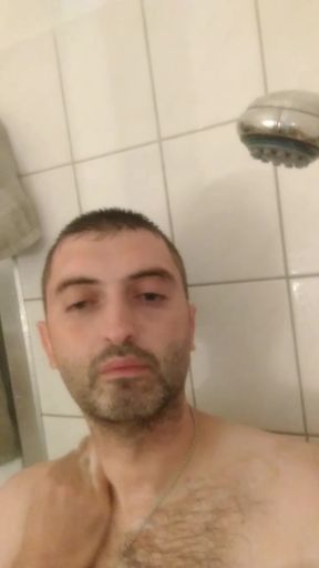 I'm playing with my cock.